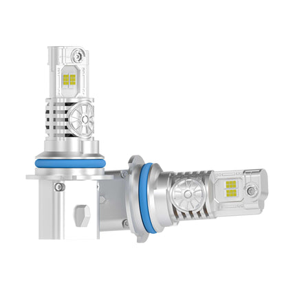 SP Air Series 60W 9007 7000LM 6000K LED Headlight Bulbs with dual LED chips and aluminum heat sink for enhanced vehicle lighting performance. Ideal for upgrading headlights with bright white 6000K light and efficient cooling design.