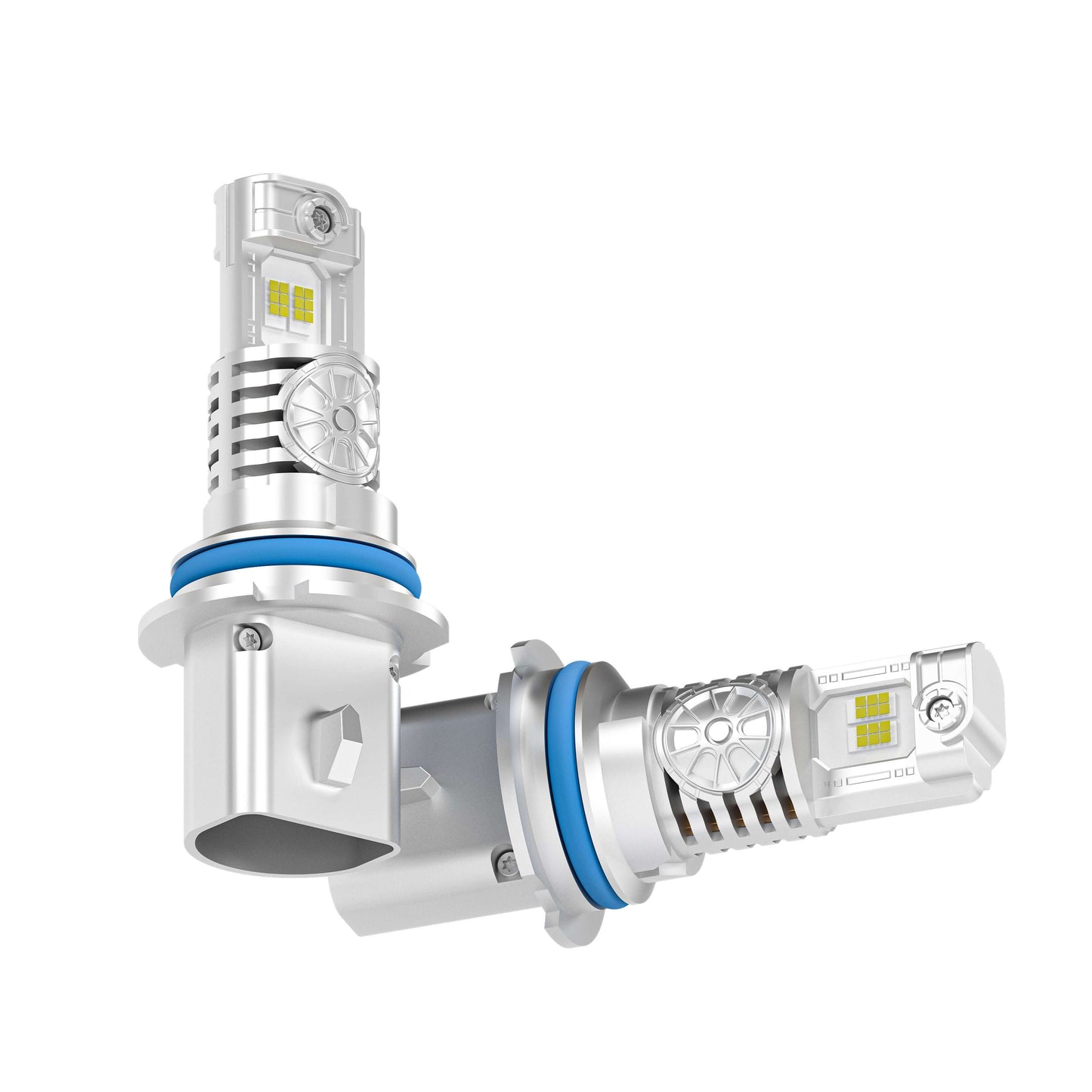 SP Air Series 60W 9007 7000LM 6000K LED headlight bulbs with dual-beam design and aluminum heat sink for enhanced vehicle lighting performance.
