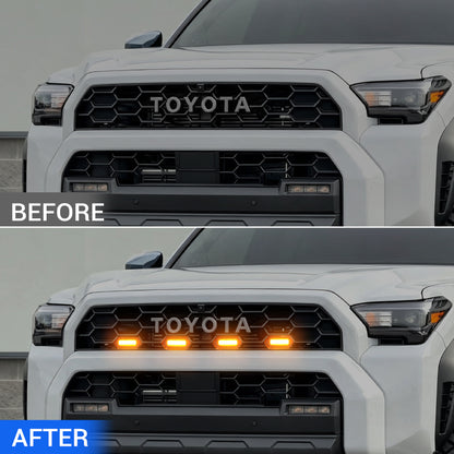 Raptor-Style Amber LED Grille Lights for 2025–2026 Toyota 4Runner TRD Pro / TRD Sport / TRD Off-Road