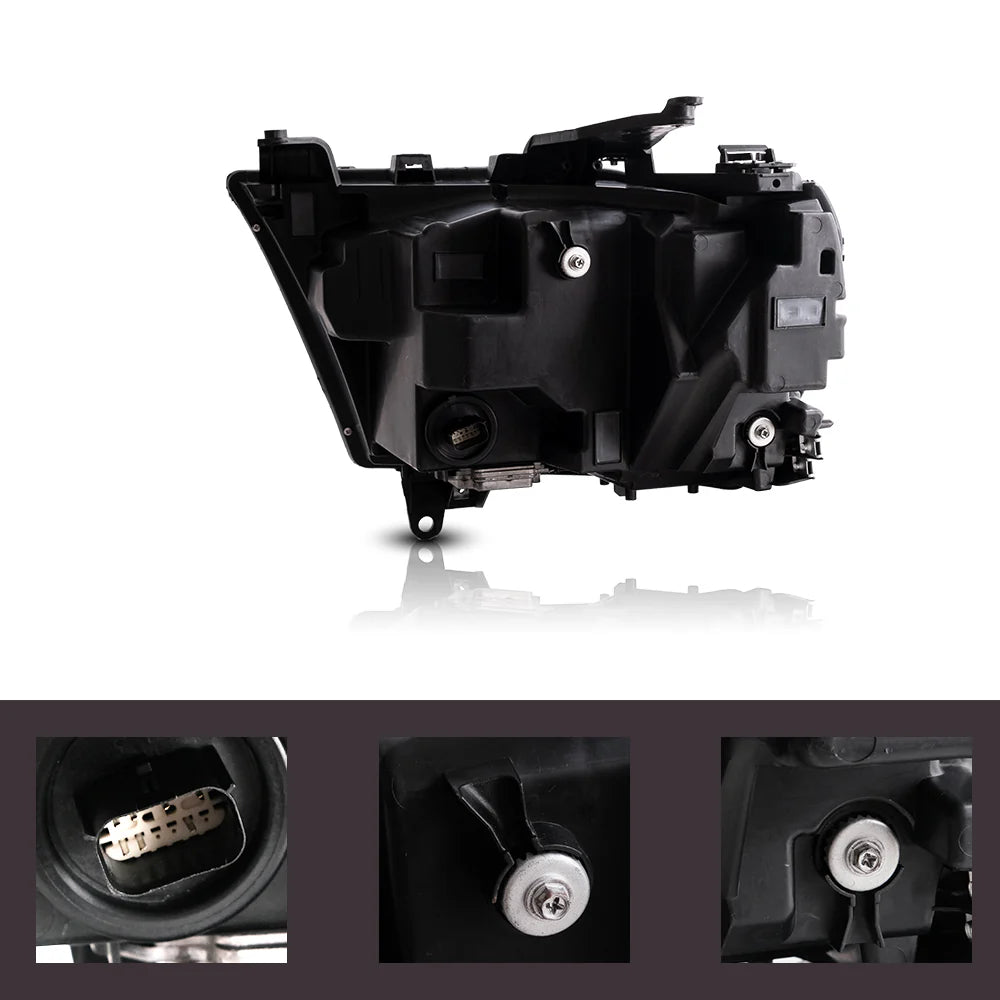 Back of the amber LED matrix projector headlamps for Dodge-RAMs