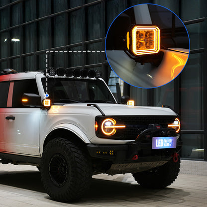 Ford Bronco A Pillar Ditch LED Pod Lights 5 Inch