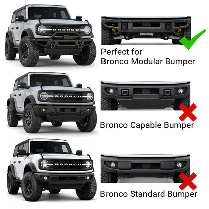 Ford Bronco Modular Bumper Fog Lights | Aluminum Material