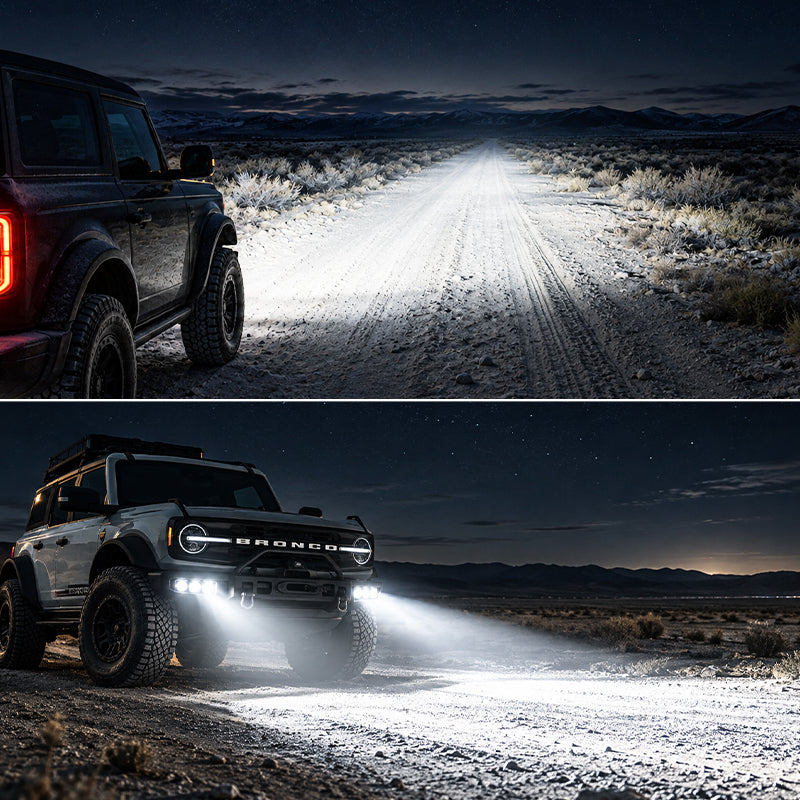 Ford Bronco Modular Bumper Fog Lights | Aluminum Material