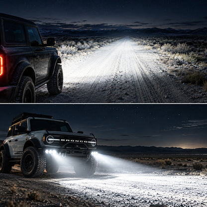 Ford Bronco Modular Bumper Fog Lights | Aluminum Material