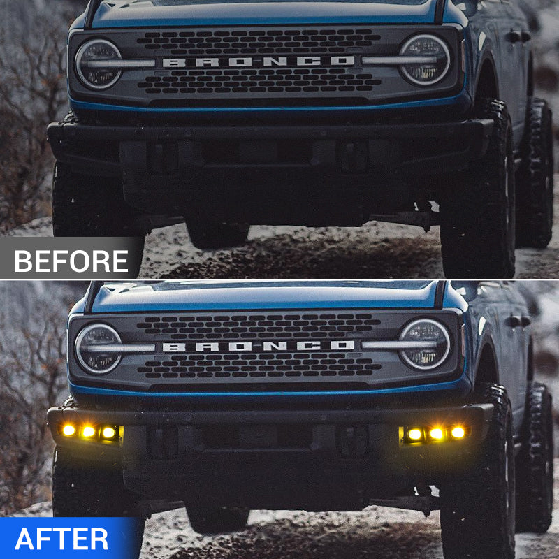 Ford Bronco Modular Bumper Fog Lights | Aluminum Material