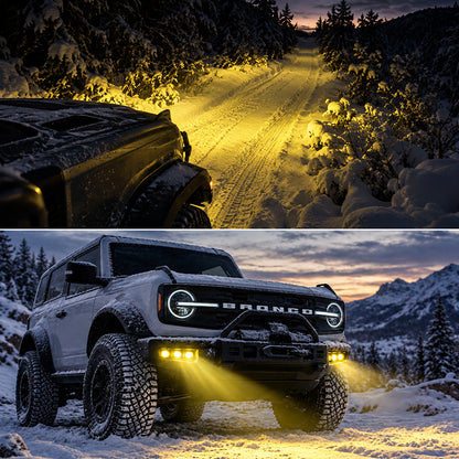 Ford Bronco Modular Bumper Fog Lights | Aluminum Material