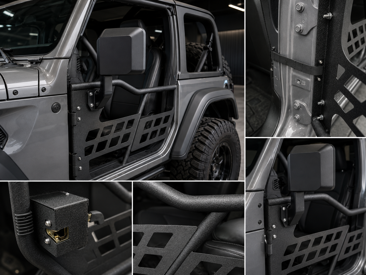 Beast Style Tubular Door with Side View Mirror for 2018-Later Wrangler JL and Gladiator JT