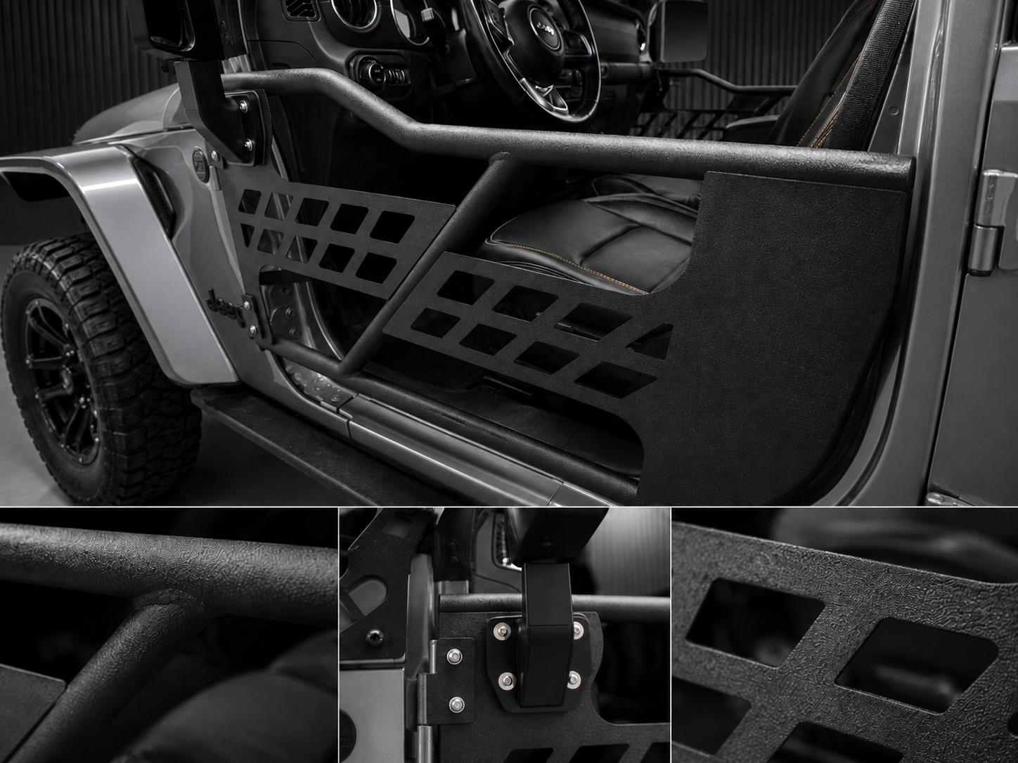 Beast Style Tubular Door with Side View Mirror for 2018-Later Wrangler JL and Gladiator JT