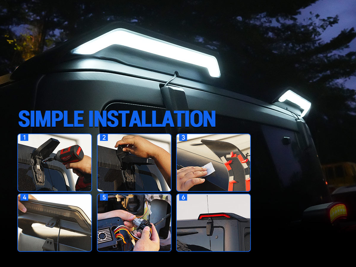 Bronco tail lights installation