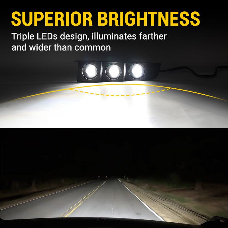 Ford Bronco Modular Bumper Fog Lights | Aluminum Material