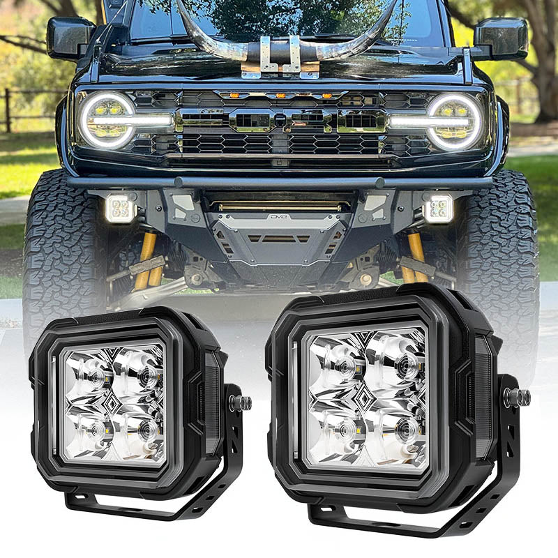 Ford Bronco Fog Lights with Dual Color | 5 Inch