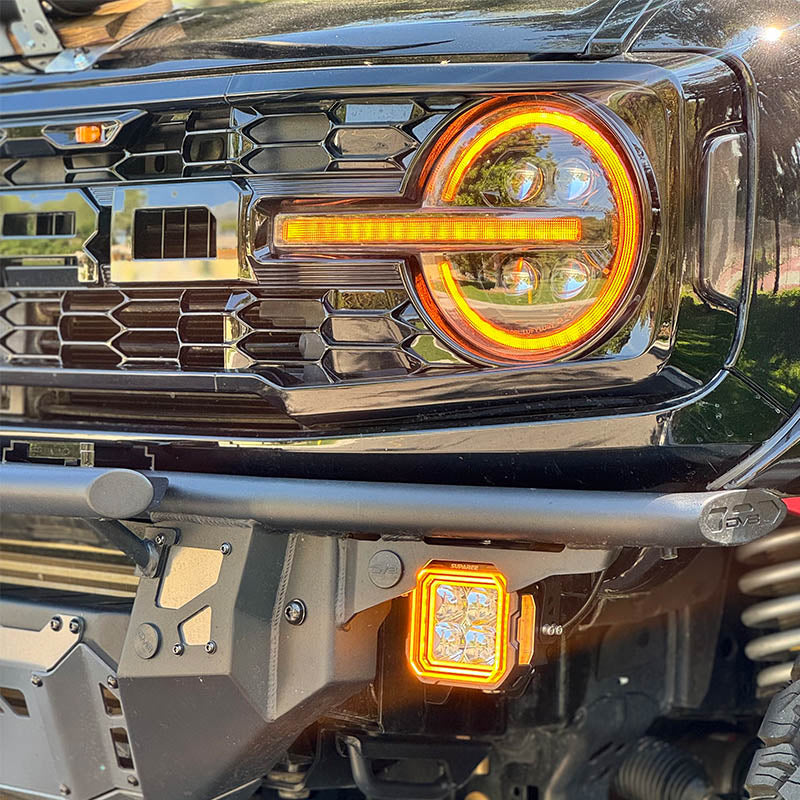Ford Bronco Fog Lights with Dual Color | 5 Inch