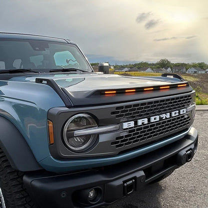 Protector de capó delantero con DRL y señales de giro para Ford Bronco 2021-2024