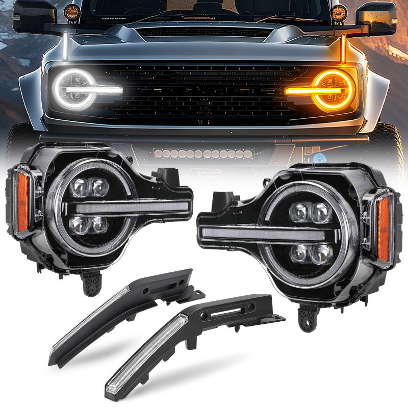 Bronco headlights and trail sight marker lights combo