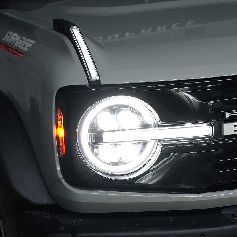 Bronco headlights running lights