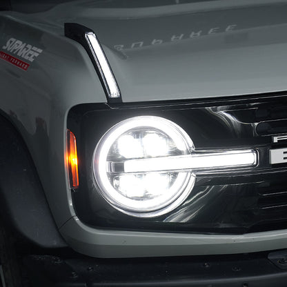Bronco headlights running lights