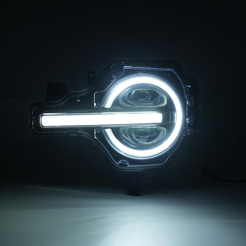 Bronco headlights white color drl