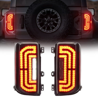 3D Optic LED Tail Lights Assembly for 2021-2025 Ford Bronco