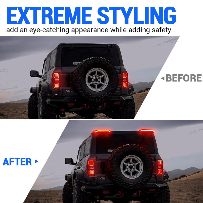 High Mount Brake Lights Assembly for 2021-2025 Ford Bronco