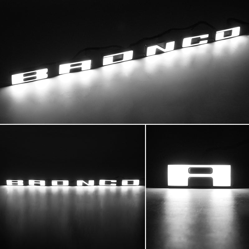 3D LED Illuminated Letters Lights Badge for 2021-Later Bronco