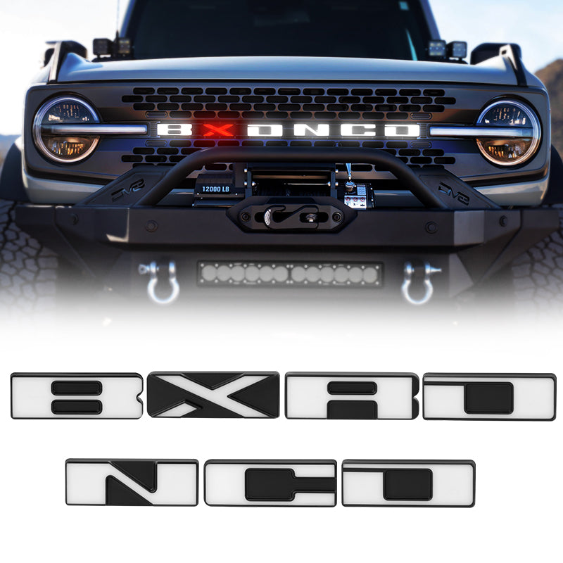 3D LED Illuminated Letters Lights Badge for 2021-Later Bronco