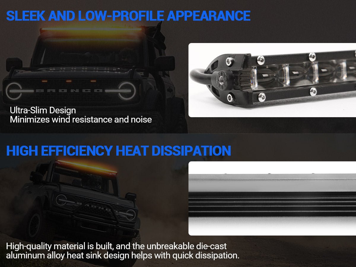 Bronco light bar details