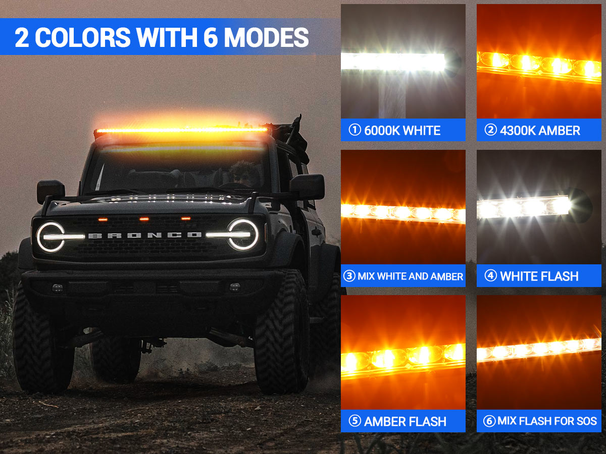 Bronco light bar lighting modes