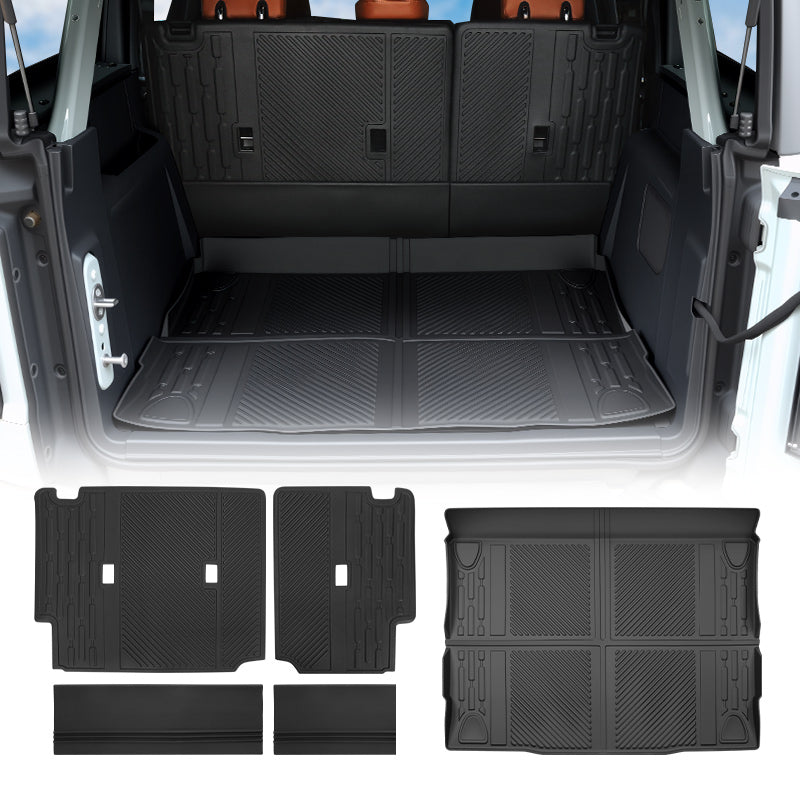 Rear Seat Protector Mat+Trunk Mat for Ford Bronco 4 Door