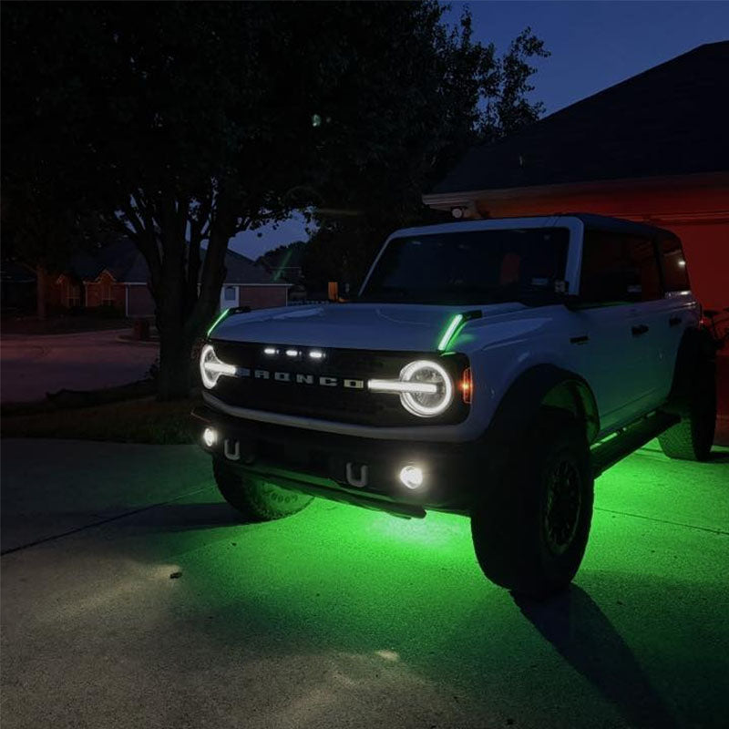 Bronco trail marker lights with multi-color