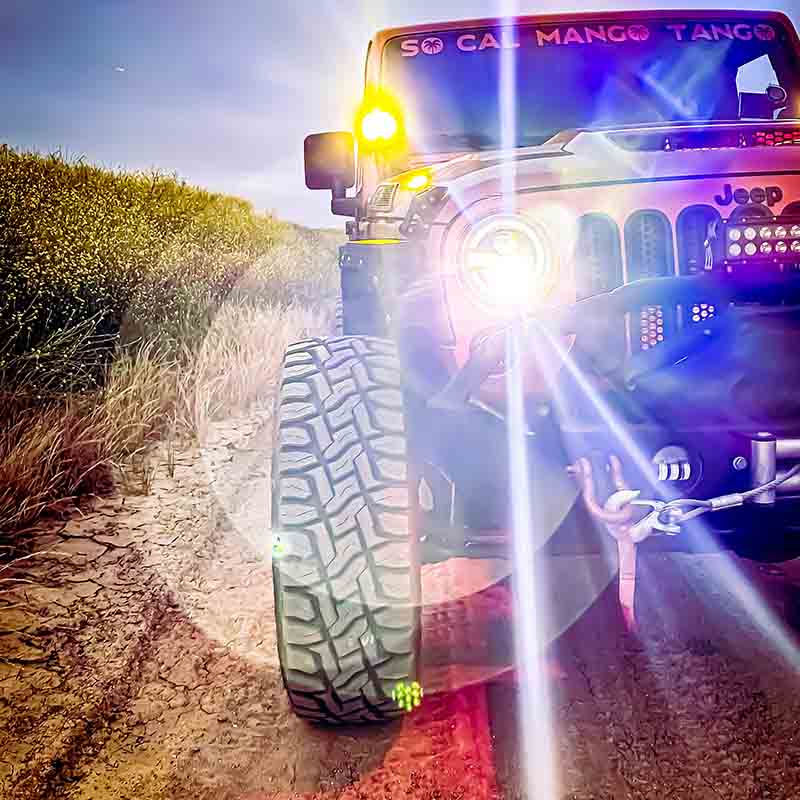 Bronco style LED headlights for Jeep JK