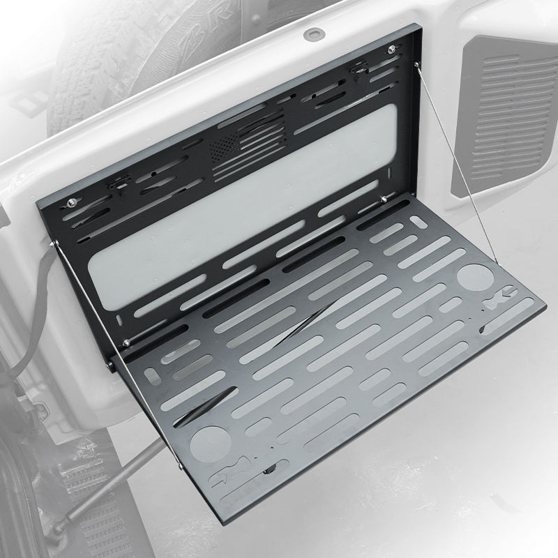 Stainless Steel Black Rear Foldable Tailgate Table for Ford Bronco