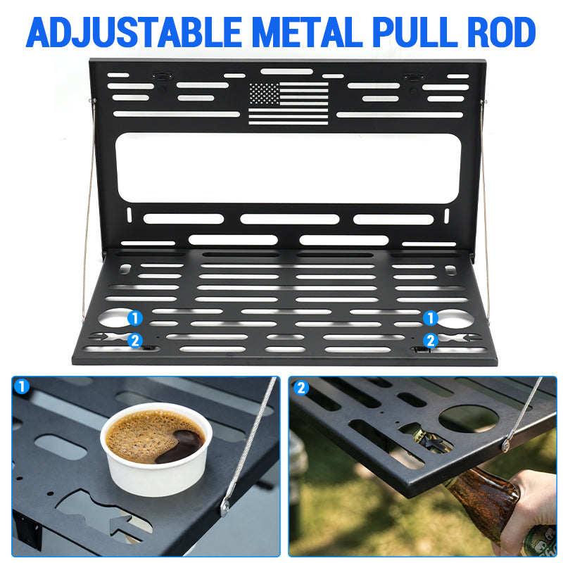 Stainless Steel Black Rear Foldable Tailgate Table for Ford Bronco