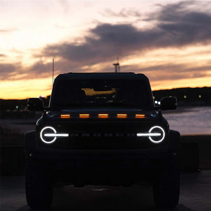 Front Hood Protector with DRL and Turn Signals for 2021-2026 Ford Bronco