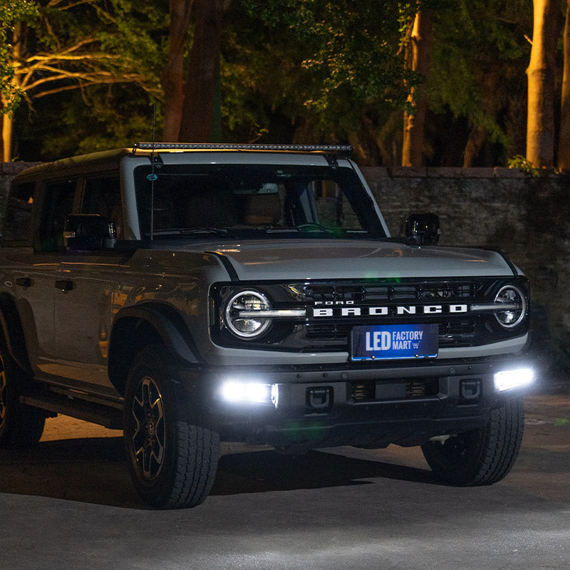 Dual Color LED Fog Lights for 2021-Later Ford Bronco Modular Bumper
