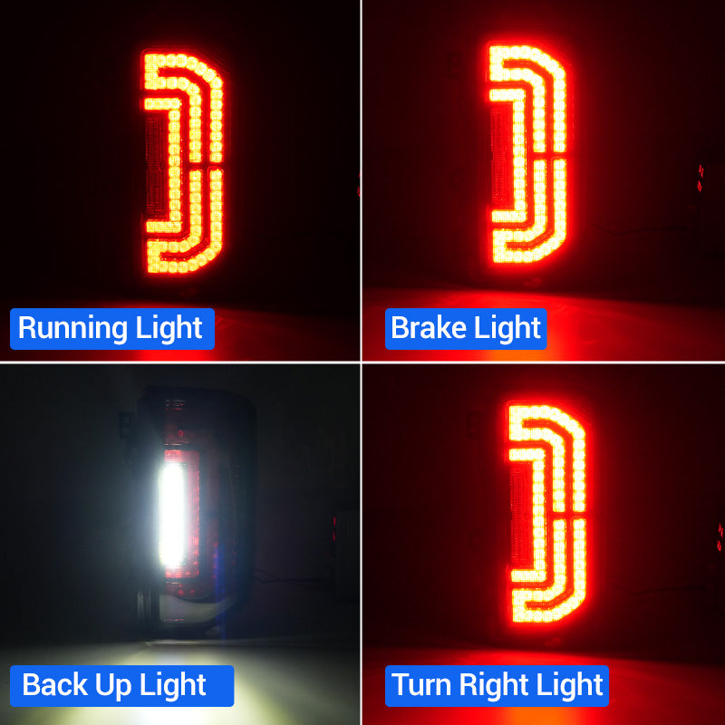 3D Optic LED Tail Lights Assembly for 2021-2025 Ford Bronco