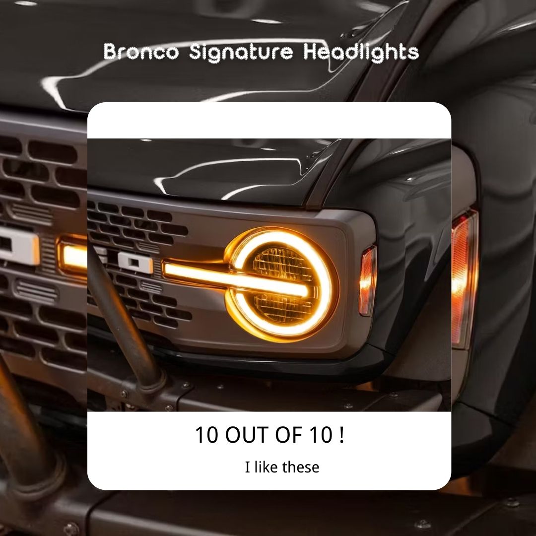 Ford Bronco Headlight, Trail Marker Light, Fog Light Kits