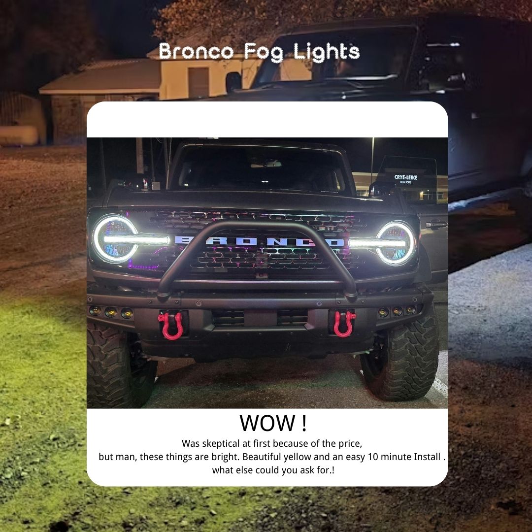 Ford Bronco Fog Light, Trail Marker Light, Grille Light Kits