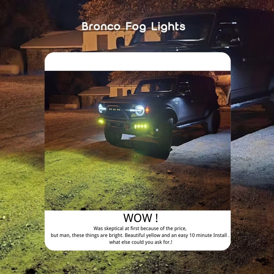 Ford Bronco Headlight, Trail Marker Light, Fog Light Kits