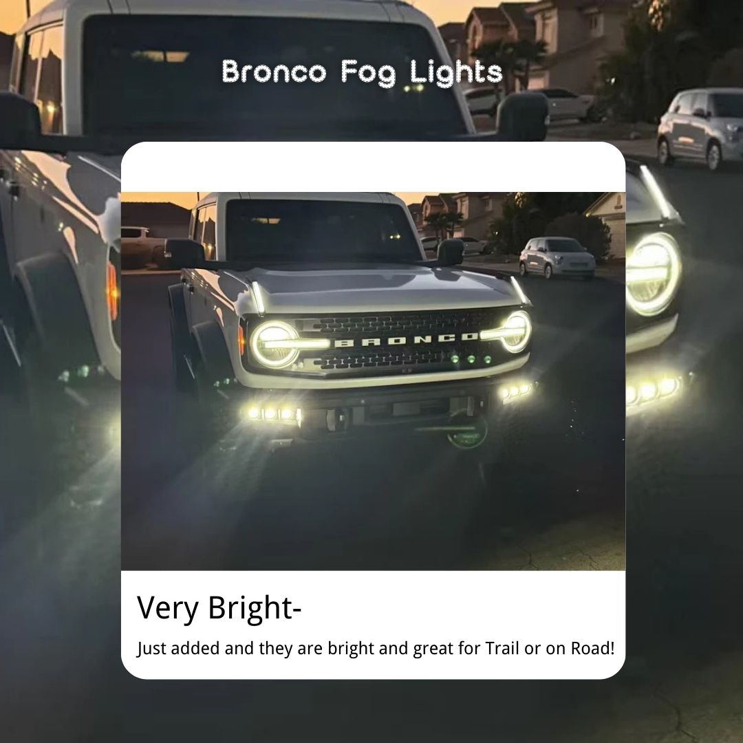 Ford Bronco Headlight, Trail Marker Light, Fog Light Kits