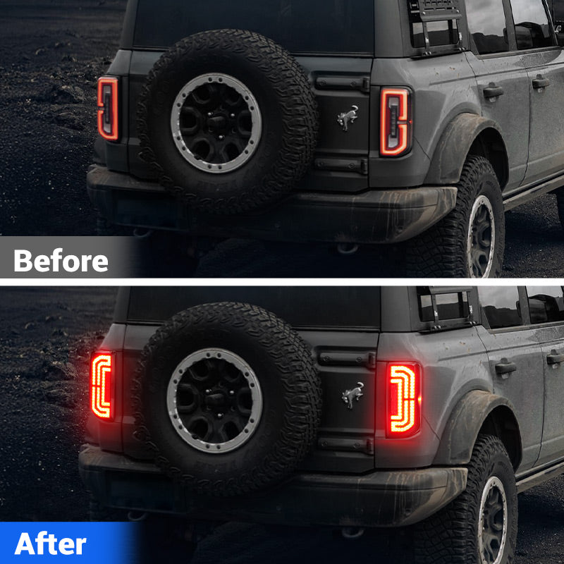 Bronco LED tail lights with large illumination