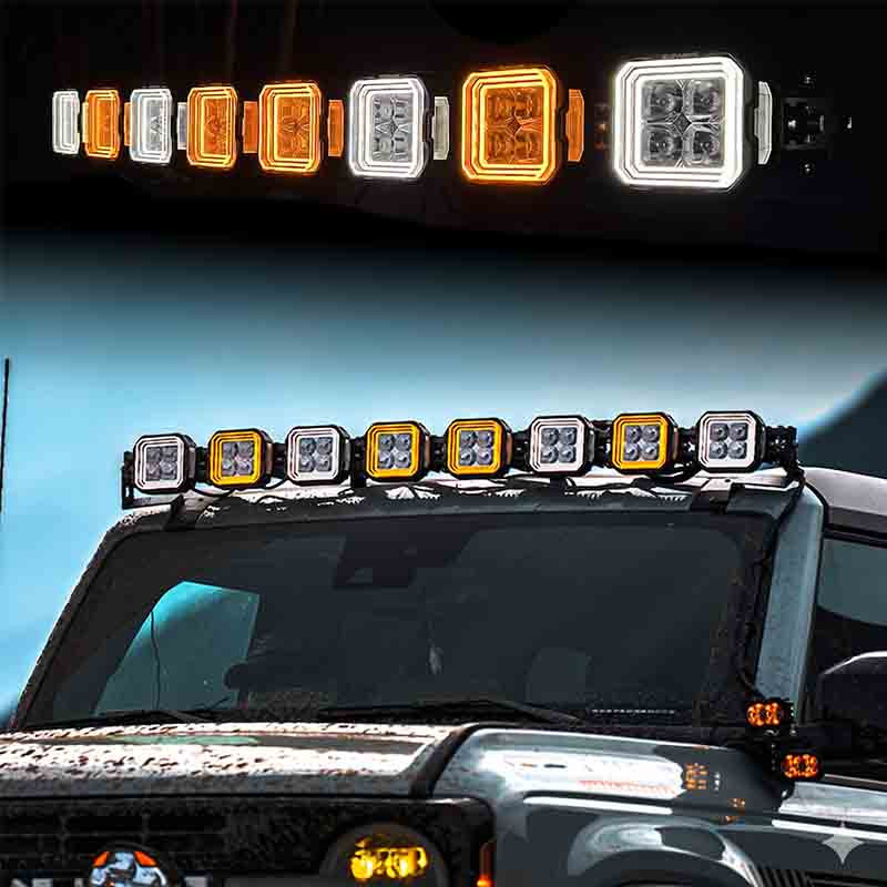 Ford Bronco A Pillar Ditch LED Pod Lights 5 Inch