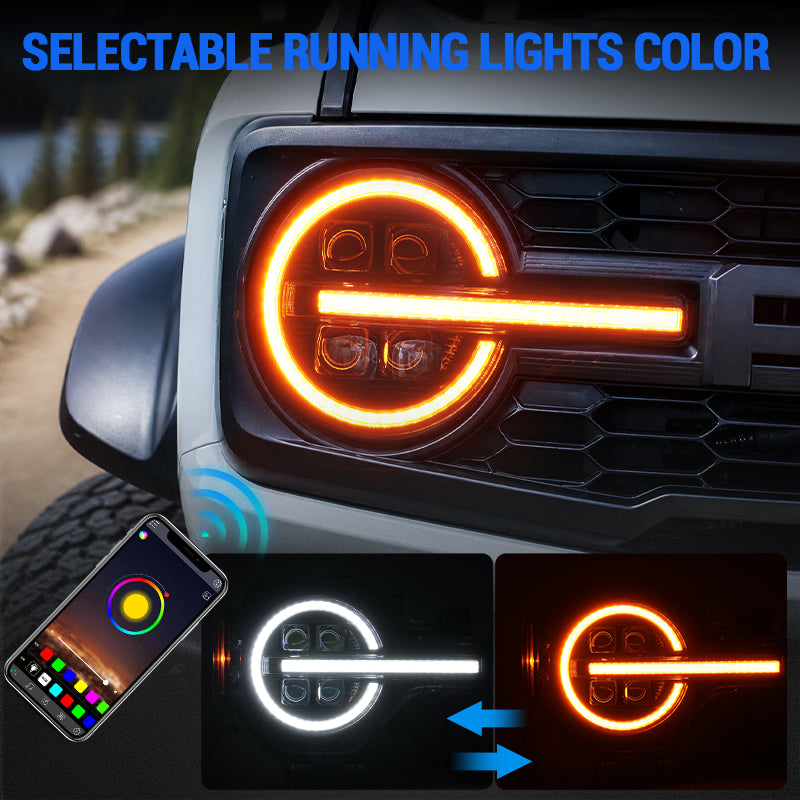 Bronco headlights DRL