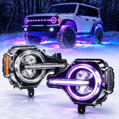 Raptor Style LED Headlights For 2021-2026 Ford Bronco All Version