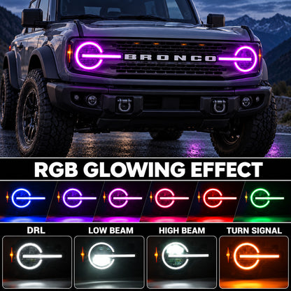 Raptor Style LED Headlights For 2021-2026 Ford Bronco All Version