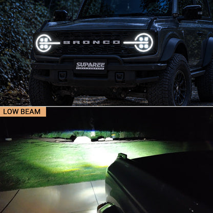 Bronco headlights low beam