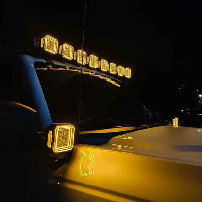 Bronco pod lights amber color