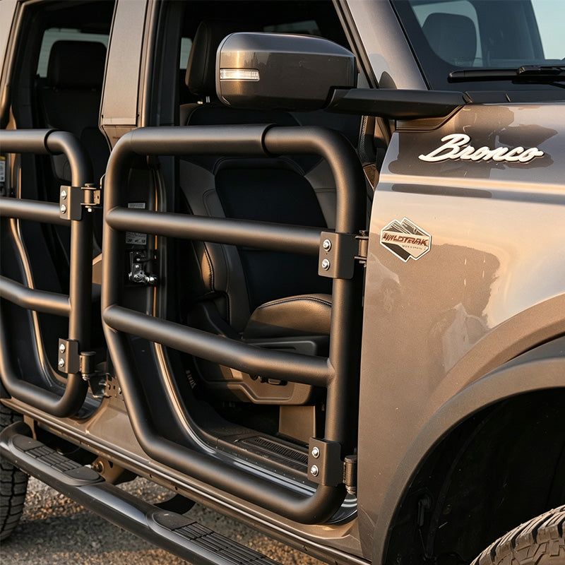 Bronco tube doors widened steel