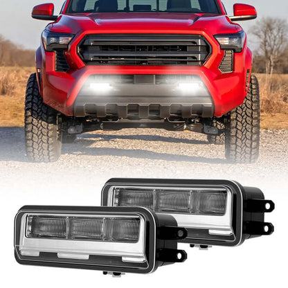 Bumper LED Fog Lights with Switch & Turn Signal for 2024-2025 Toyota Tacoma