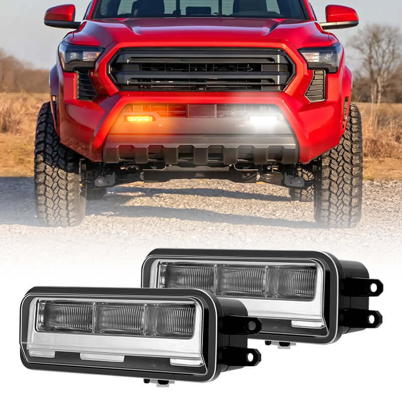 Bumper LED Fog Lights with Switch & Turn Signal for 2024-2025 Toyota Tacoma