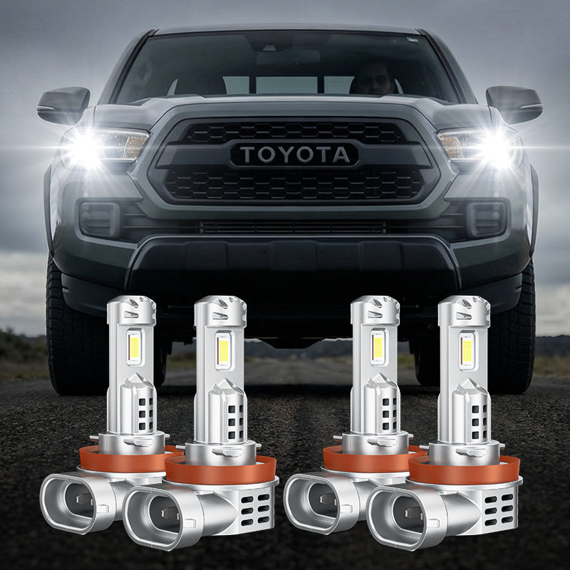 H8 H11 H16 LED Headlight Bulbs with Fog Light Bulbs for 2016-2023 Toyota Tacoma